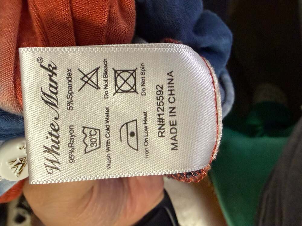 White Mark Women's Malea Ruffle Overlay Tie-Dye Maxi Dress - Picture 5 of 6